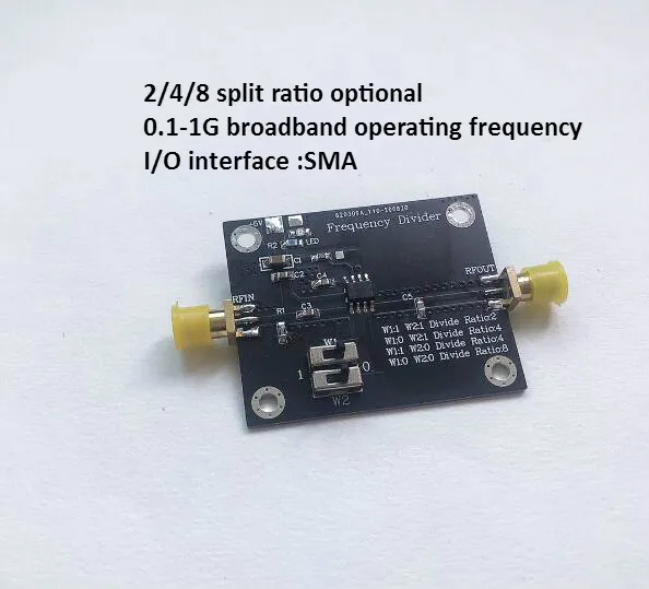 

RF Divider 2/4/8 Divided-frequency Prescaler Microwave Divider 1.1G Frequency Division SMA Interface