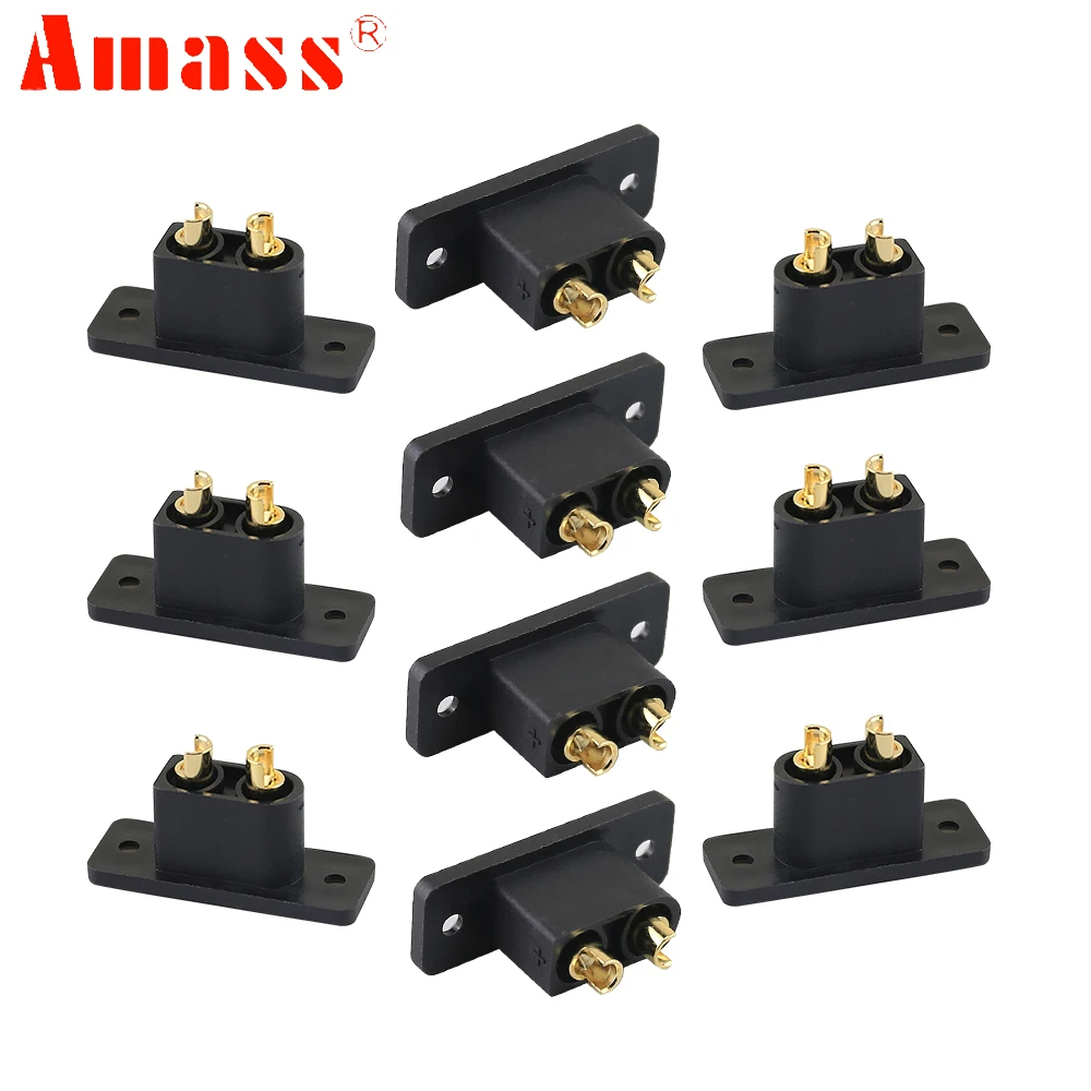 5pcs/lot Amass XT90E-M 500V 30A-60A IP40 Gold-Plated Male Connector For RC Aircraft Drone Accessories Model