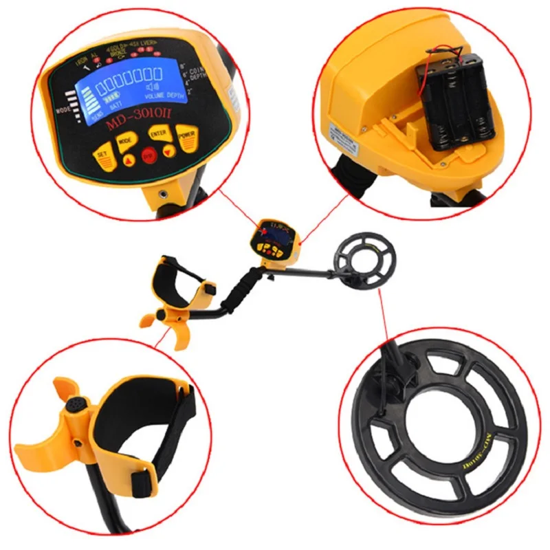 RZ Underground Metal Detector Professional MD3010II Treasure Hunter Gold Digger MD-3010II High Sensitivity Seeking Metales Tool