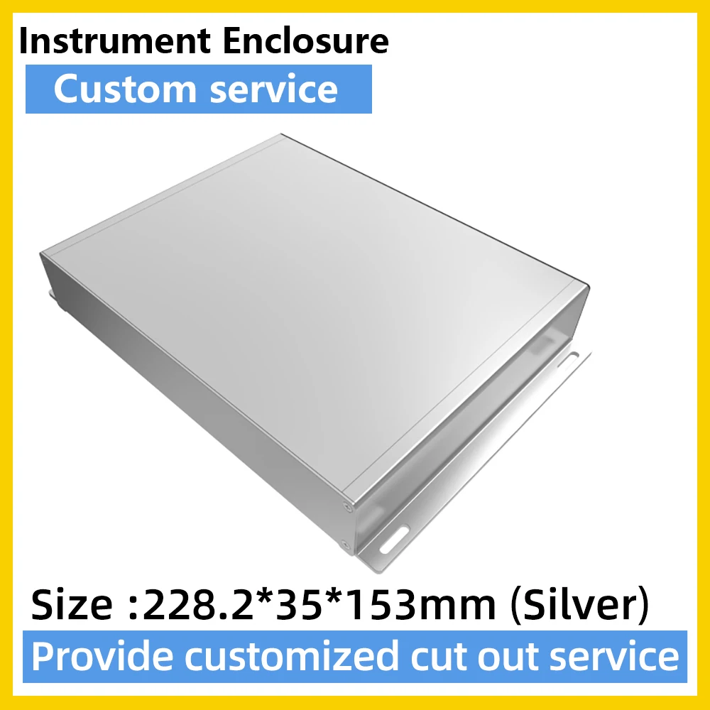 Micro PC Wall Mount Enclosure Case Circuit Board Project Aluminum Box Electronic High Quality Shell G06 228.2*35mm