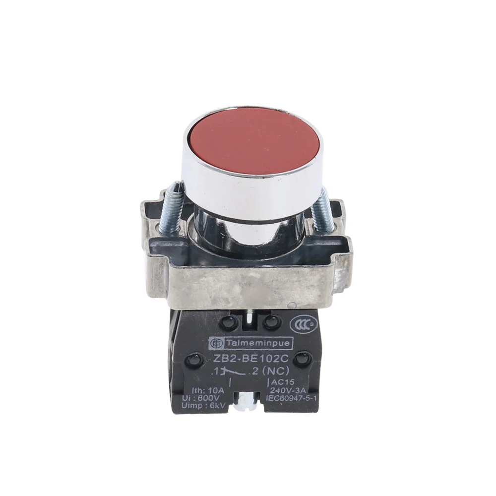 5Pcs 22mm Red Momentary Push Button Switch XB2-BA42 1NC