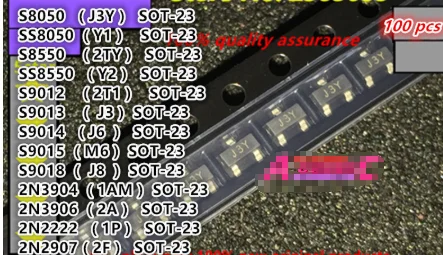Qixinruite 100PCS/LOT 100% triodo NPN S8050 SS8050 S8550 SS8550 S9012 S9013 S9014 S9015 S9018 2N2222 2N2907 SOT-23, 2019 + 100%