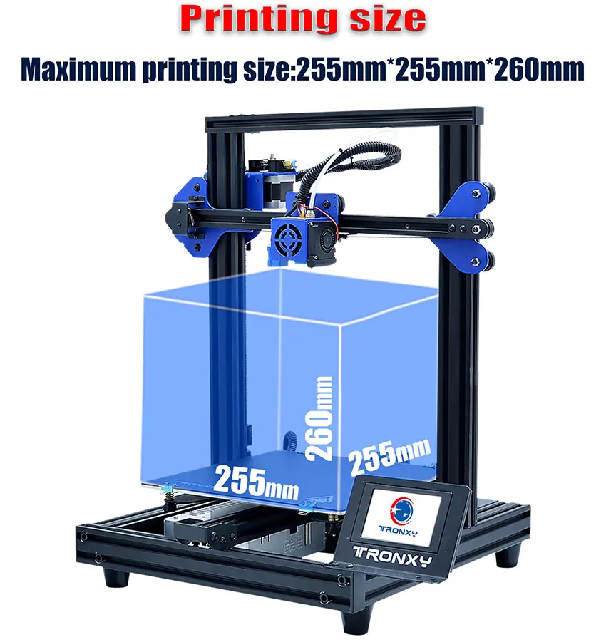 

Tronxy XY-2 PRO Ultra-quiet Aluminium Alloy Heated Bed 3D Printer Diy Kits with 3.5 Inch Color Touch Screen and Titan Extruder