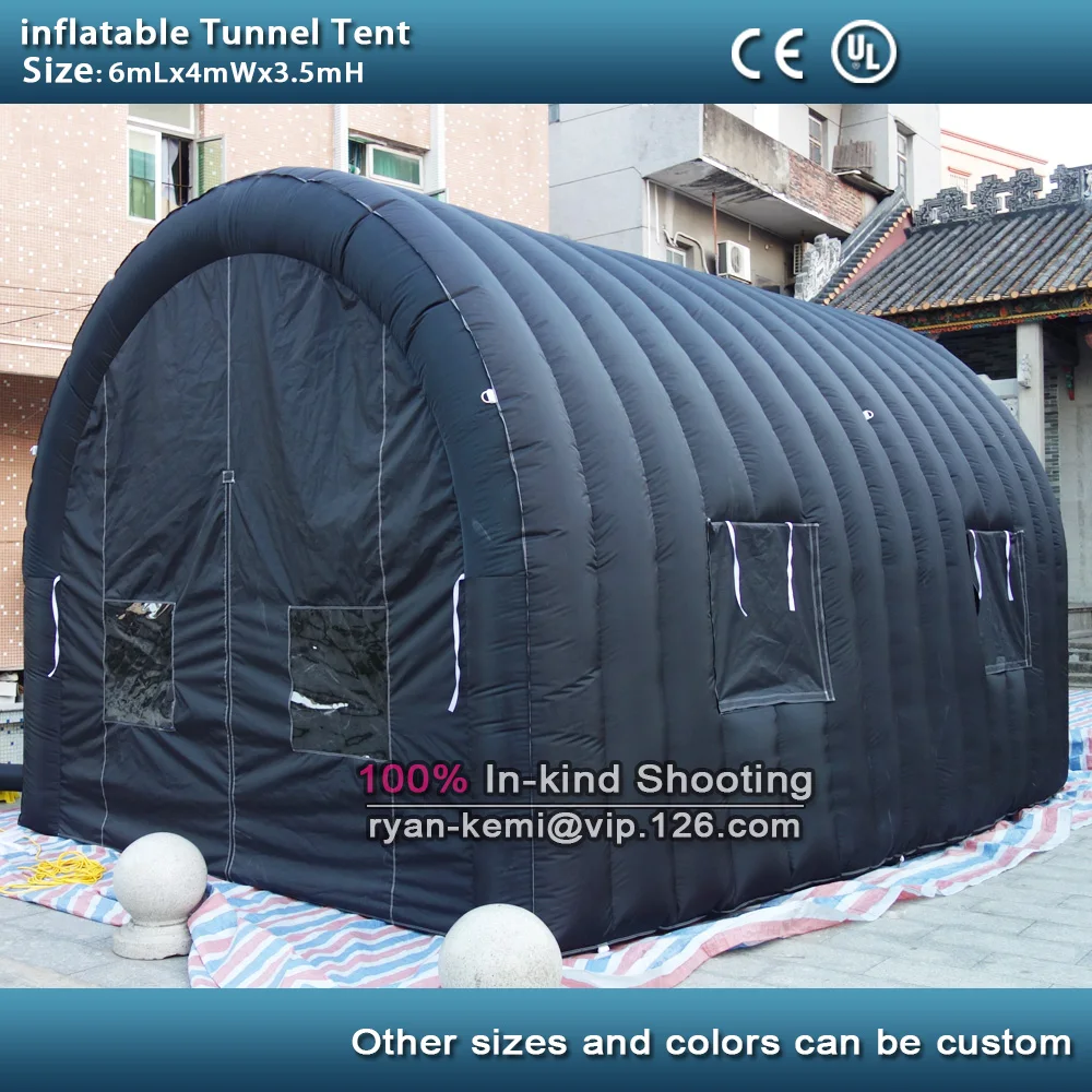 Tienda de campaña de desinfección, túnel inflable con puerta, ventana transparente para eventos, carpa de fiesta inflable, refugio de garaje para coche, 6m