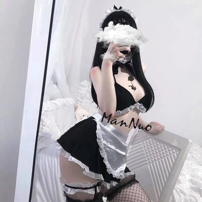 Uomo Nuo Del Merletto Cosplay Cameriera Uniforme Lingerie Sexy Biancheria Intima Sexy erotica mujer sexi Lingerie erotica Sheer Giochi di ruolo Costumi di Natale