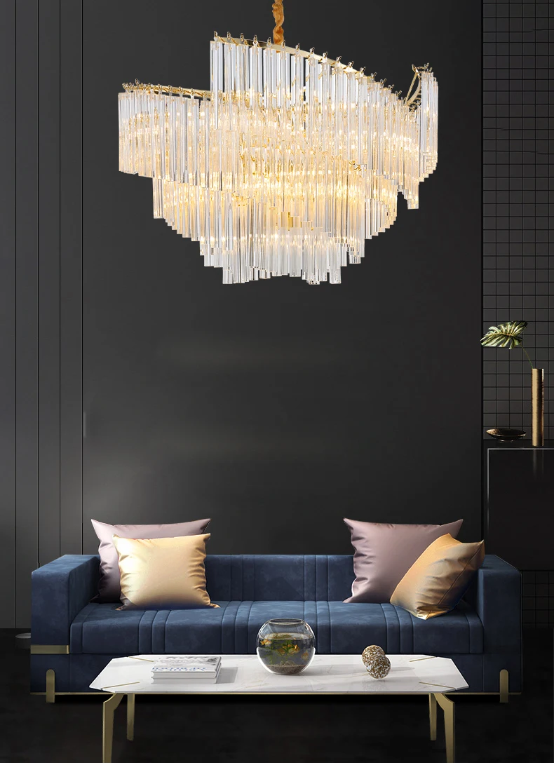 LED Dimmable Silver Gold Crystal Designer