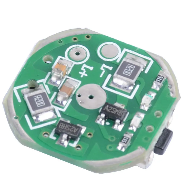 Double Light Source 2 Mode 5W LED Middle Side Press Switch With Charging Flashlight Driver Plate 20mm JYL-3020