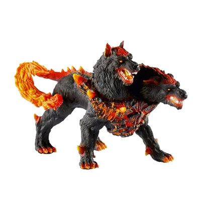 

sculpture home European crafts decoration creative knight two-headed wolfdog Dragon beast series simulation animal static model