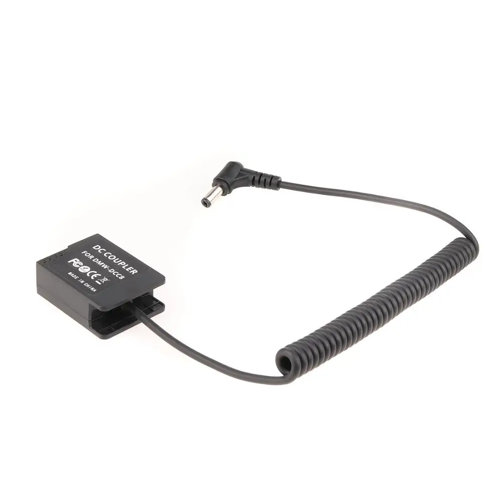DMW-BLC12 Dummy Battery Adapter with DC5.5*2.1mm Cable for Panasonic FZ200 FZ300 FZ1000 FZ2500 G5 G6 G7 G80 G85 GX8