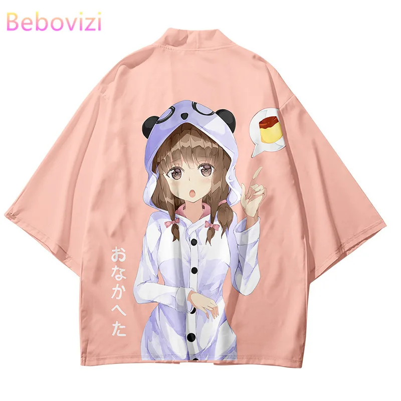 

Plus Size XXS-6XL Beach Fashion Cartoon Kawaii Japanese Streetwear Cardigan Women Men Harajuku Haori Kimono Top Yukata Clothes