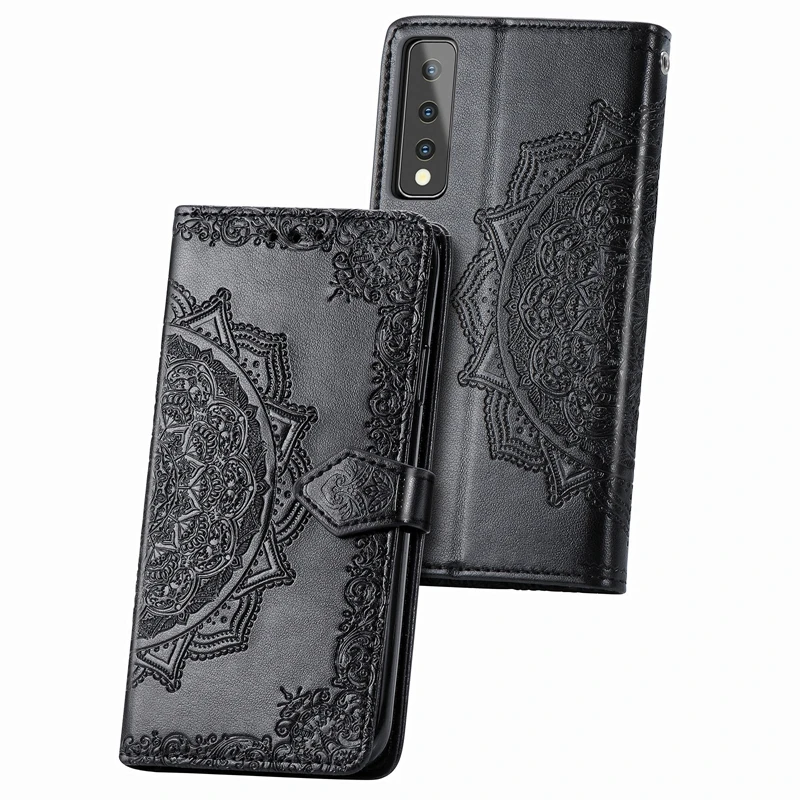 10Pcs PU Leather Wallet Flip Phone Cover TPU Case Mandala Pattern for LG Stylo7 K53 K92 K52 K42 Style3 L-41A Velvet 5G