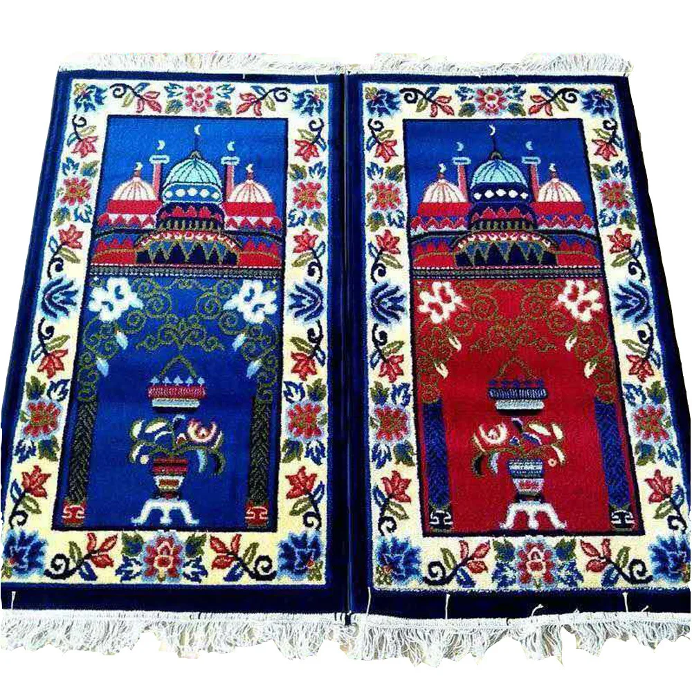 New Thicken Muslim Islamic Worship Door Floor Mat Rug Polyester Prayer Mat Portable Meditation Pilgrimage Blanket Salat Carpet