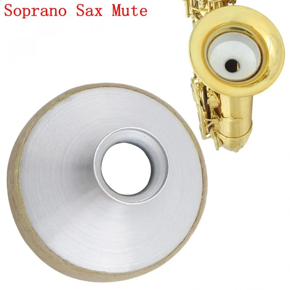 Aluminum Alloy Sax Mute Dampener Silencer for Soprano Saxophone/Great for anti-interference and practice