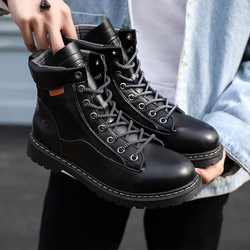 

hommes chaussures Men's Boots For 2020 Autumn Winter safety Boats outdoor Fashion Ankle Boots Lace-Up Handmade Boots zapatos