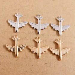 20*22mm 20pcs Airplane Charms Aircraft Pendants Making Necklace Bracelets Charms Jewelry Diy Handmade Accessories