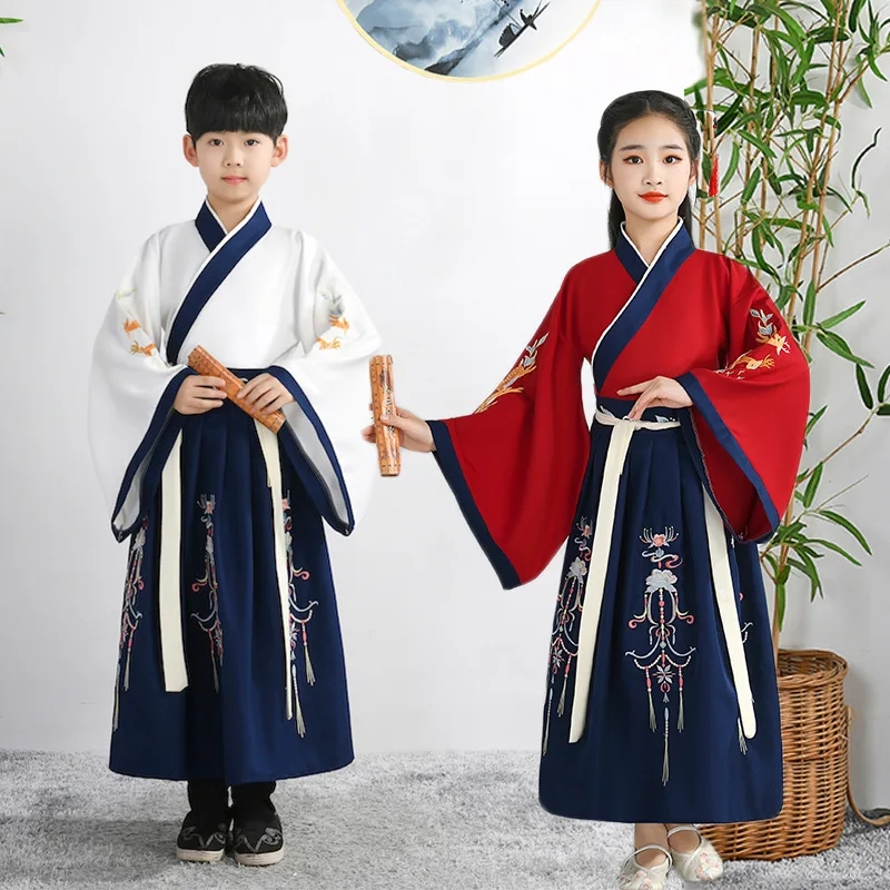 Cosplay Children's Hanfu Chinese Traditional Features Unisex Costumes Are Good-Looking, Breathable Collective Performance 2022