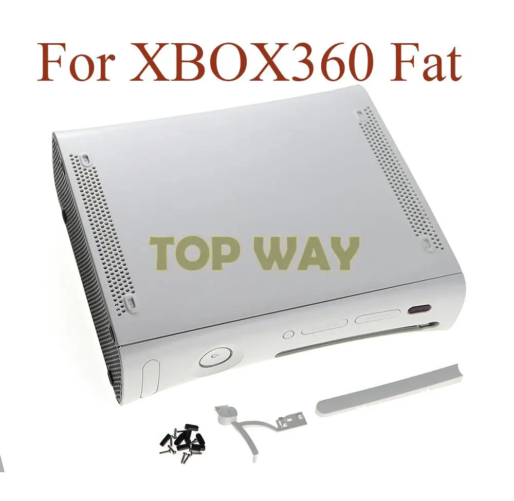 1set Black White Color Full Housing Case For XBOX 360 Fat Console For XBOX 360 Fat Housing Case House Shell Have Logo