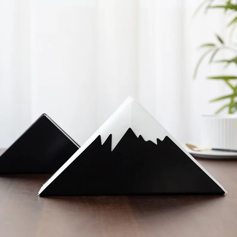 Home Paper Rack Iron Art Tissue Rack Car Home Triangle Shape Tissue Box Container Towel Napkin Holder for Hotel Restaurant