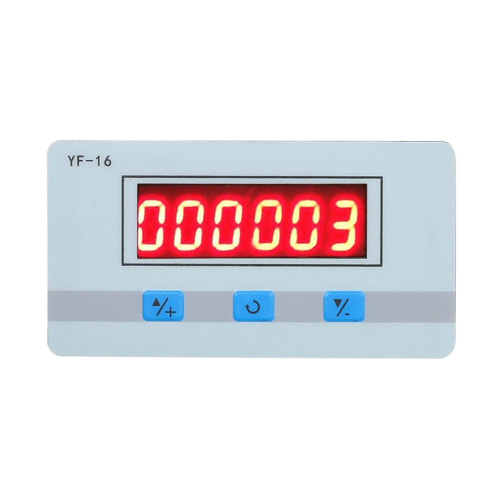 Mini LCD Digital Counter Module DC/AC5V~24V Electronic Totalizer with NPN and PNP Signal Interface 1~999999 Times Counting Range