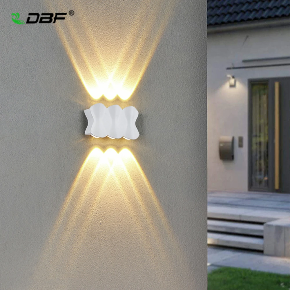 

[DBF]IP65 LED Wall Lamp Outdoor Waterproof Garden Lighting Aluminum AC85V-265V Indoor Bedroom Living Room Stairs Wall Light