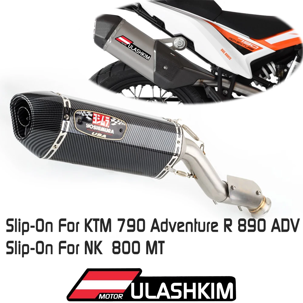 Motorcycle Exhaust Slip On For KTM 790 890 Adventure R  ADV  NK800MT Motorcycle Exhaust