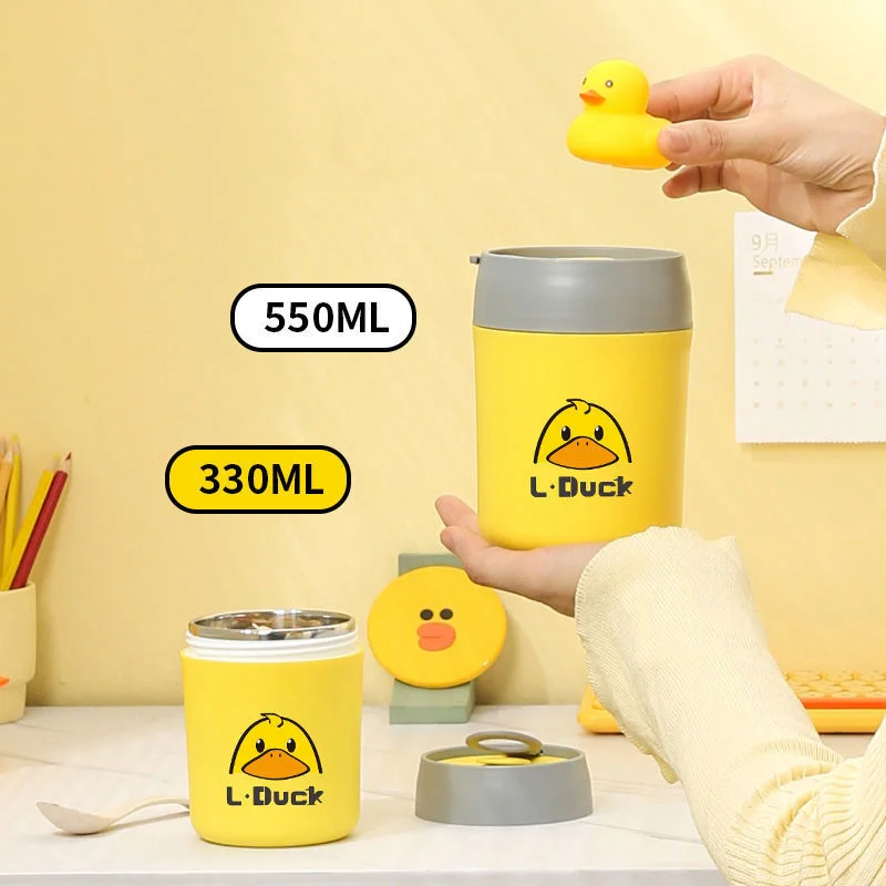 500ml Soup Cup Lunch Box Stainless Steel Thermos Mug Food Container Thermal Cup Vacuum Flasks Thermos Bottle with spoon For Kids