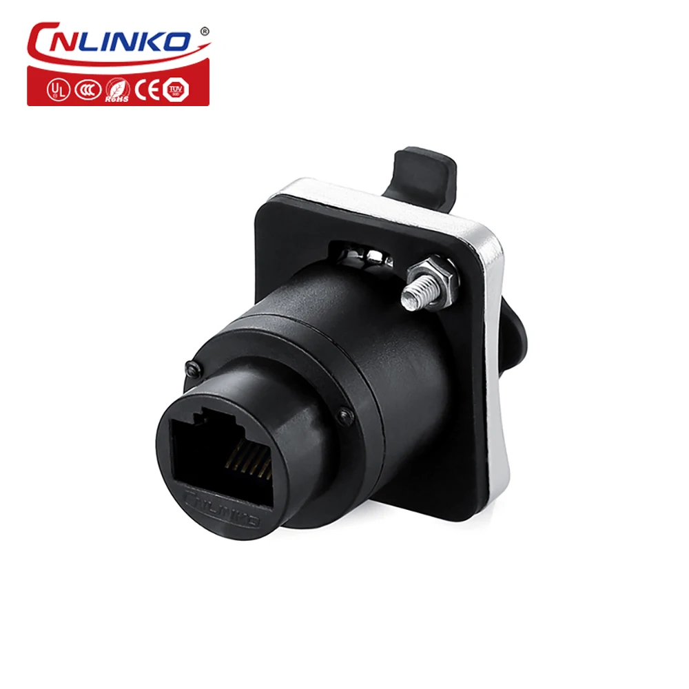 CNLINKO UL/TUV 8 Pin Outdoor RJ45 Cable Ethernet Plug Socket Connector Weatherproof IP65 Jack Signal Connector Favorable Price