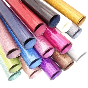 Glitzer-Vinyl-Bügeleisenübertragung in Kleidung, HTV-Hemd, hoch elastischer Dekorfilm, leicht zu schneiden, 22 Farben, leicht zu schneiden 8 Hauptverkaufstransfer für Stoff - №1