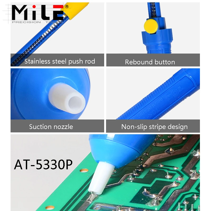 Atten industrial grau poderoso otário de solda de dupla finalidade ferro de solda elétrica desoldering arma anti-estática bico de bomba de lata