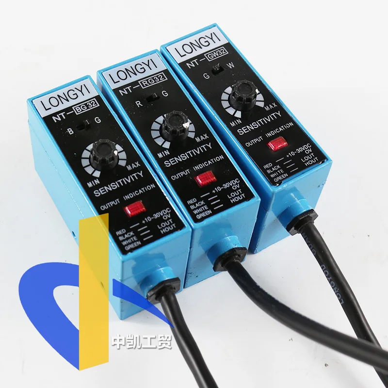 Longyou Quang Điện Chuyển Đổi Màu Sắc Mark Cảm Biến Nt-bg32 Rg32 Gw32longyi Hai Màu Mark Phát Hiện