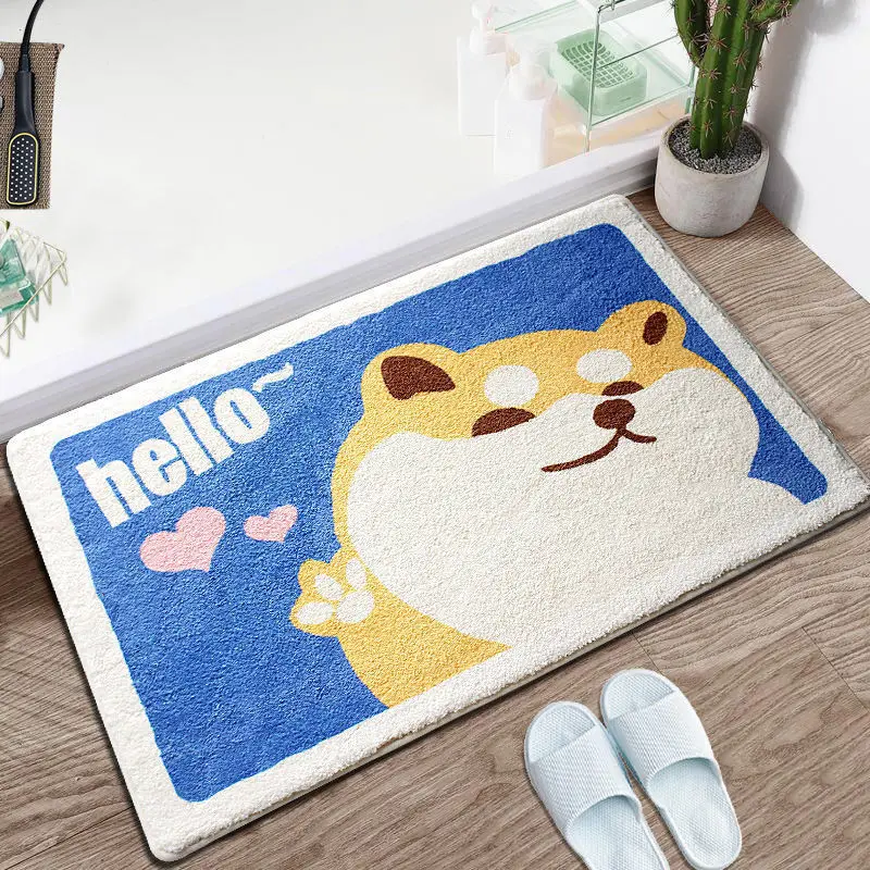 Soft Animal Door Mat, Animal Carpet, Slip-resistant, Bathing Room Rug, Door Mat, Dirt Barrier Floor, Frog, Pig, Duck Door Cushio