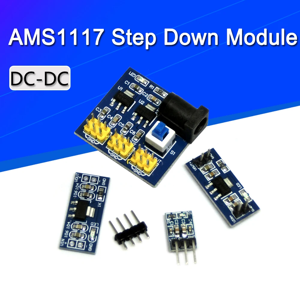 LM1117 AMS1117 4.5-7V turn 3.3V 5.0V 1.5V DC-DC Step down Power Supply Module For Arduino bluetooth Raspberry pi