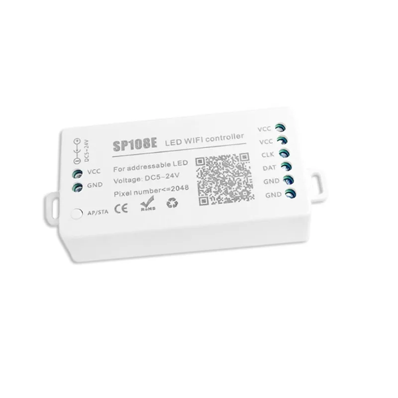 WS2811 WS2812B SP108E LED Strip WIFI Controller WS2813 WS2815 SK6812 Etc LED Module Light Smart APP Wireless Control DC5-24V