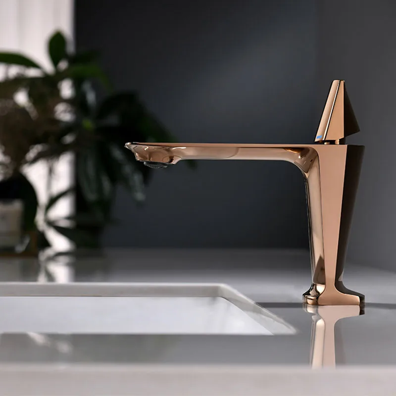 Basin Faucet Bathroom Sink Faucet Single Handle Hole Rose gold/gold/Chrome/Black Faucet Basin Taps Hot Cold Mixer Tap Crane