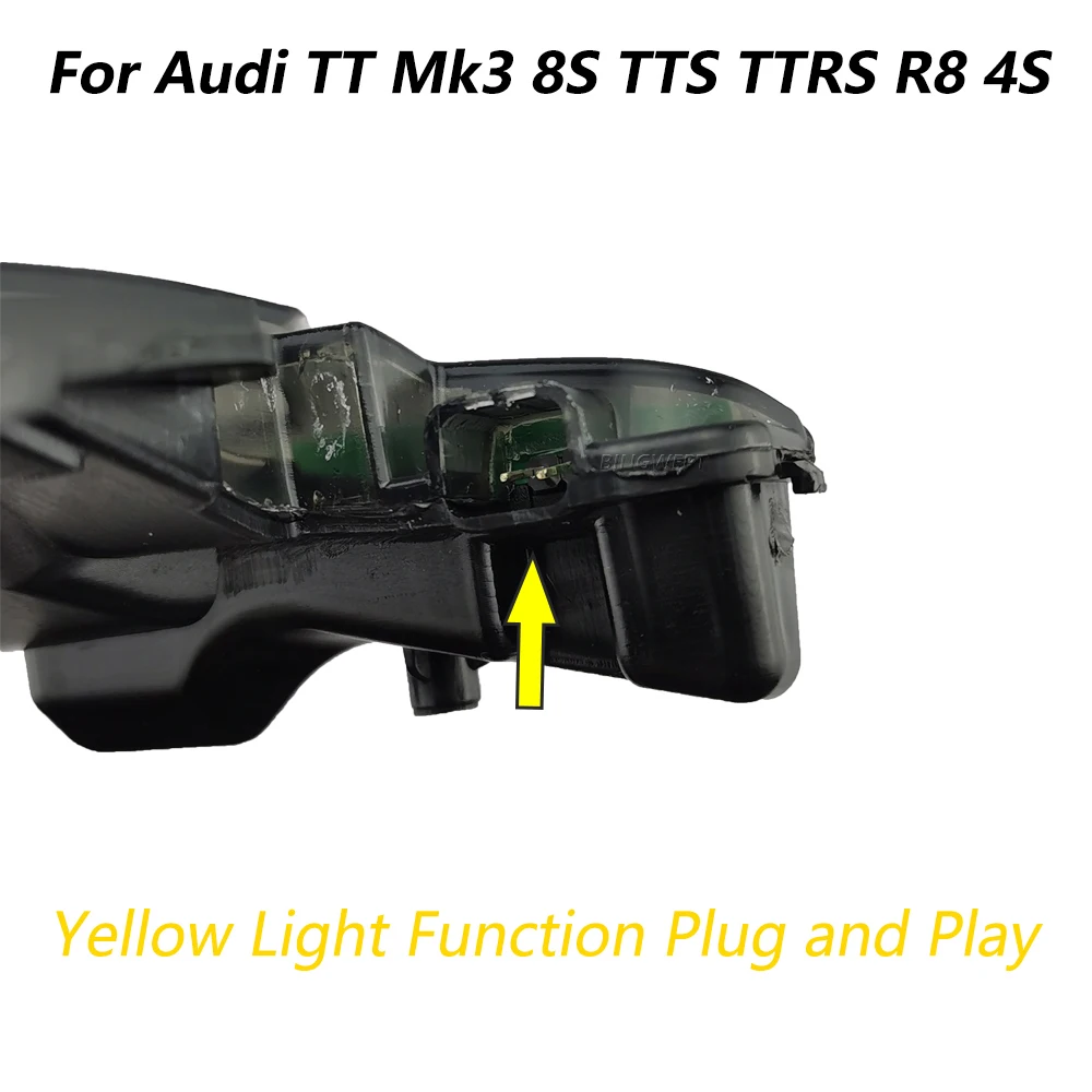 2X For Audi TT TTS MK3 8S 2015-2020 LED Dynamic Turn Signal Light Side Mirror Indicator Lamp Sequential Blinker Lamp - view 2