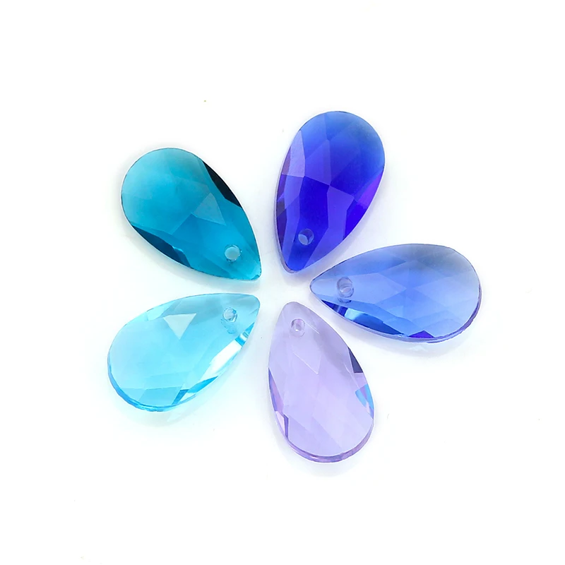 High Quality Waterdrop glass bead crystal teardrop pendant Fancy stone With hole DIY make charm earrings jewelry accessories