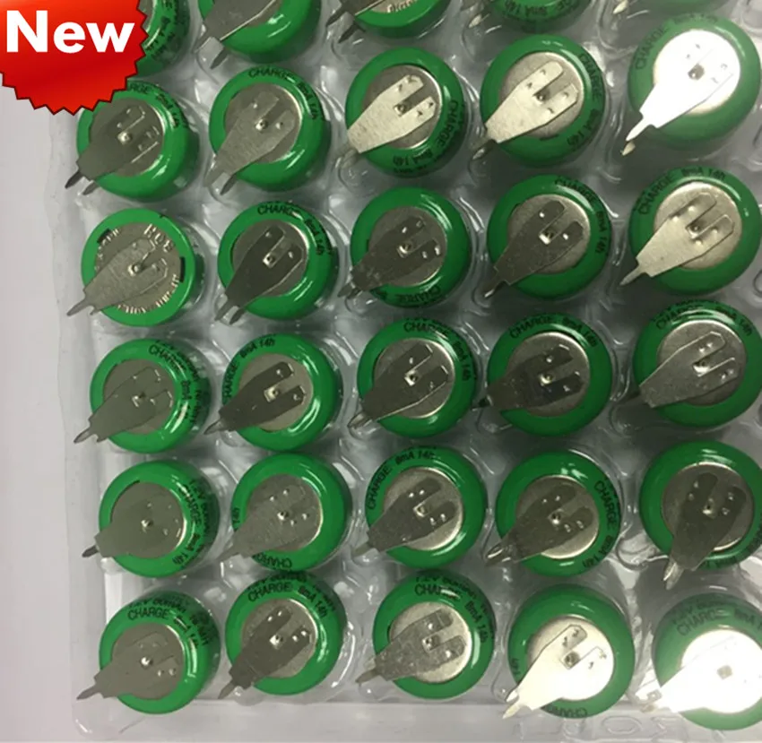 New 1PCS-10PCS 1.2V 80mAh button Nickel metal hydride electric button 80mAh 1.2V with foot timer