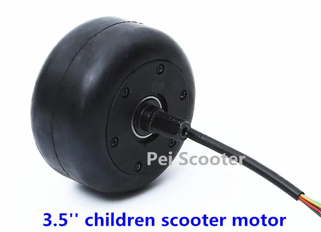 3.5 inch wide tire BLDC brushless gearless dc hub wheel children balancing scooter motor with hall phub-35c