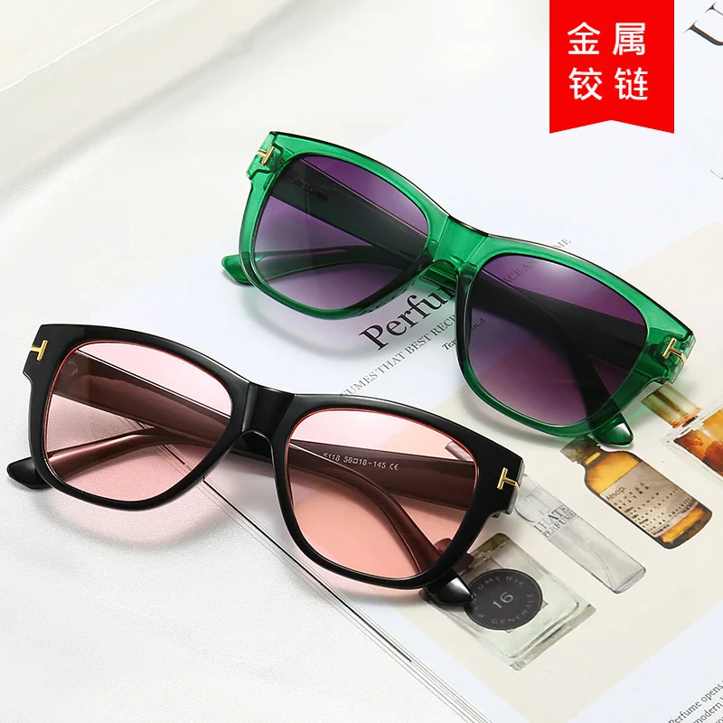 Classic Retro Square Sunglasses for women men TF Logo brand design Candy-colored sun glassses oculos de sol masculino Eyewear