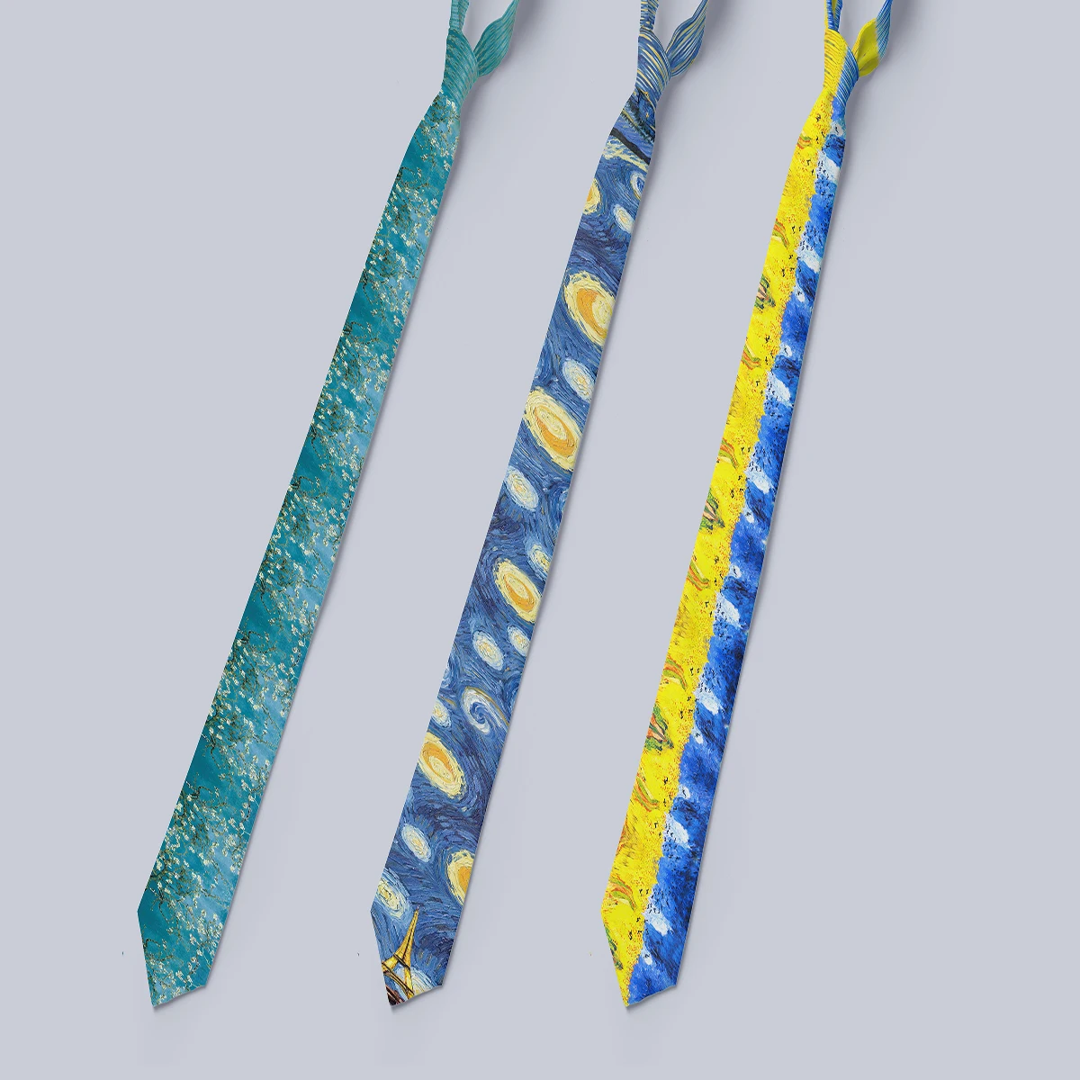 แฟชั่น Van Gogh ภาพวาดอุปกรณ์เสริมเนคไทผู้ชายทั่วไปคุณภาพสูงยอดนิยม Men \'S Ties สูทธุรกิจงานแต่งงาน