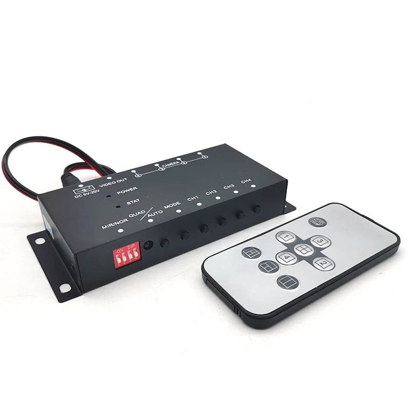 4-Wayด้านหน้า/ด้านหลัง/ขวา/ซ้ายที่จอดรถกล้องVideo Switchรวมกล่องควบคุม