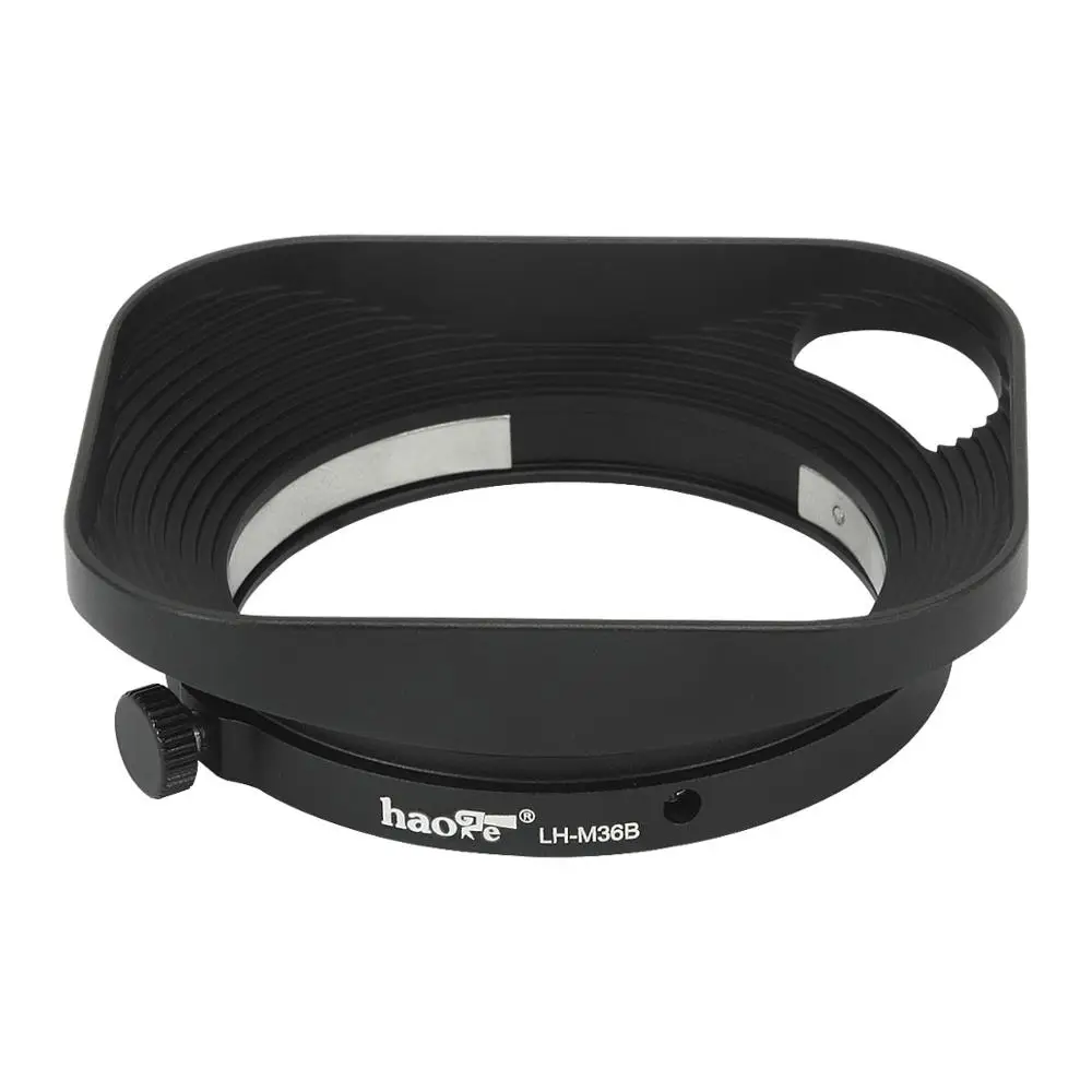 Haoge LH-M36B Square Metal Lens Hood Hollow Out Designed with Cap for Leica Summicron 35mm f2,M 35mm f2 ASPH and Elmarit-M 28mm