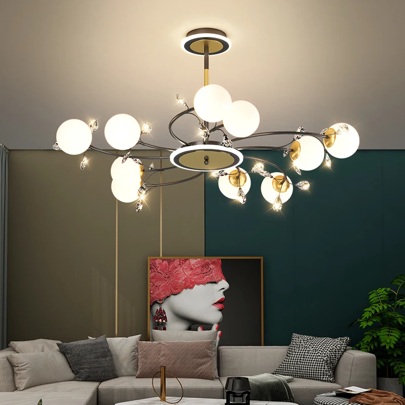 

Gypsophila Chandelier Creative Atmosphere Simplicity Nordic Post Modern Home Decoration for Living Room Bedroom Indoor Lighting