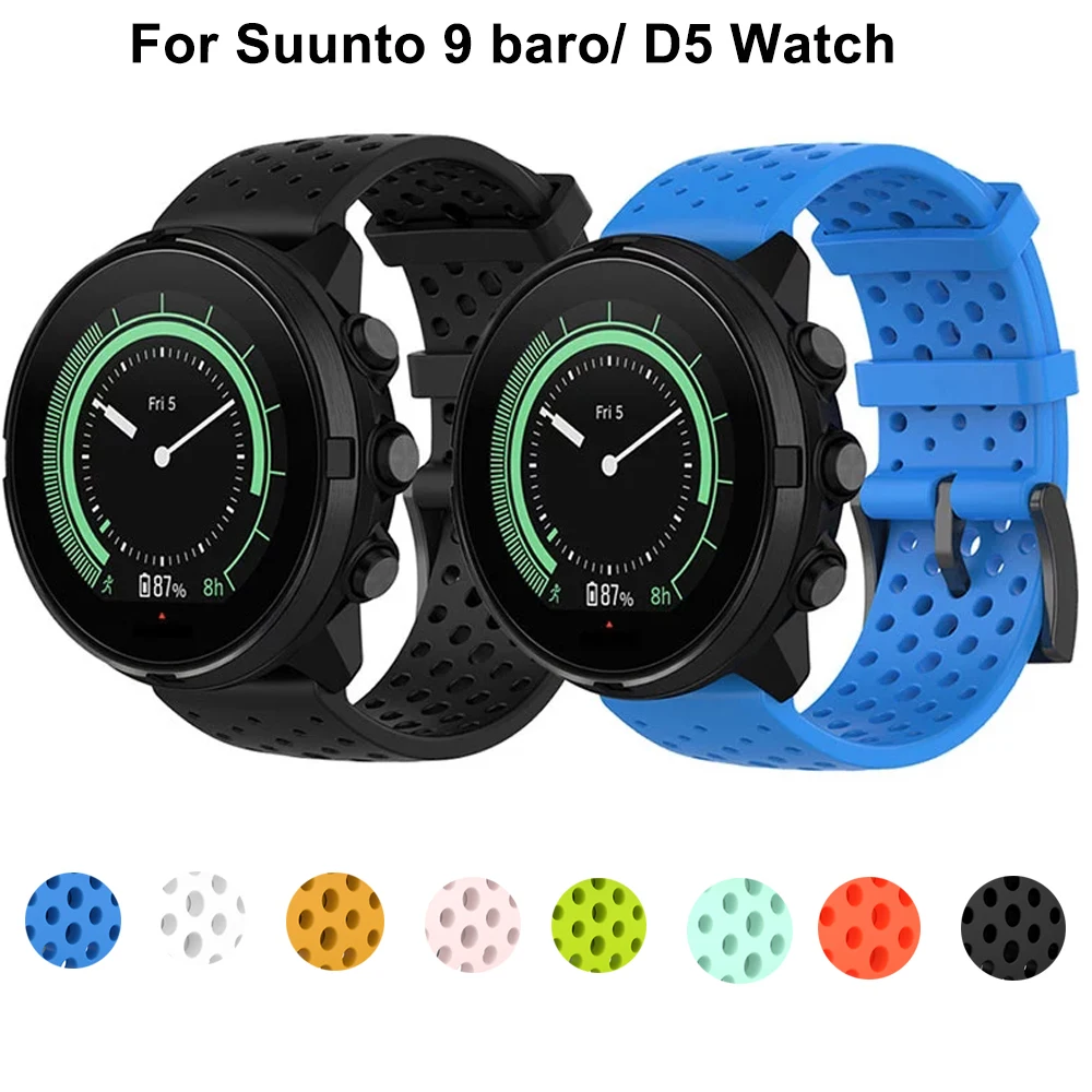 

Силиконовый ремешок для часов Suunto Spartan Sport/Sport наручные часы hr для Suunto 9 baro/ D5 часы 24 мм сменный Браслет