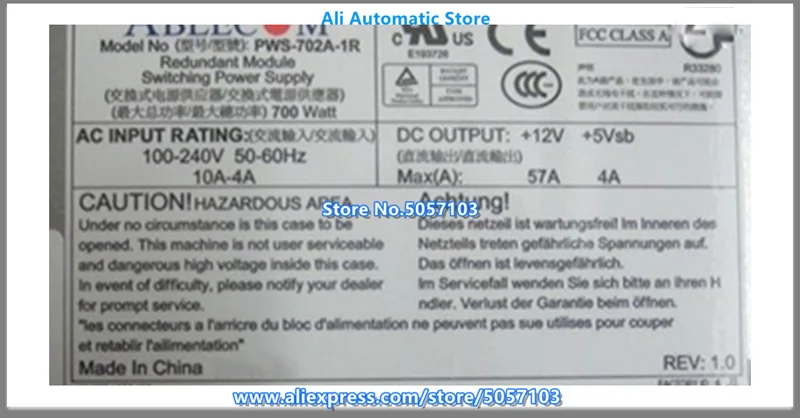 PWS-702A-1R Original 700W Power Supply In Stock Tested 90% New