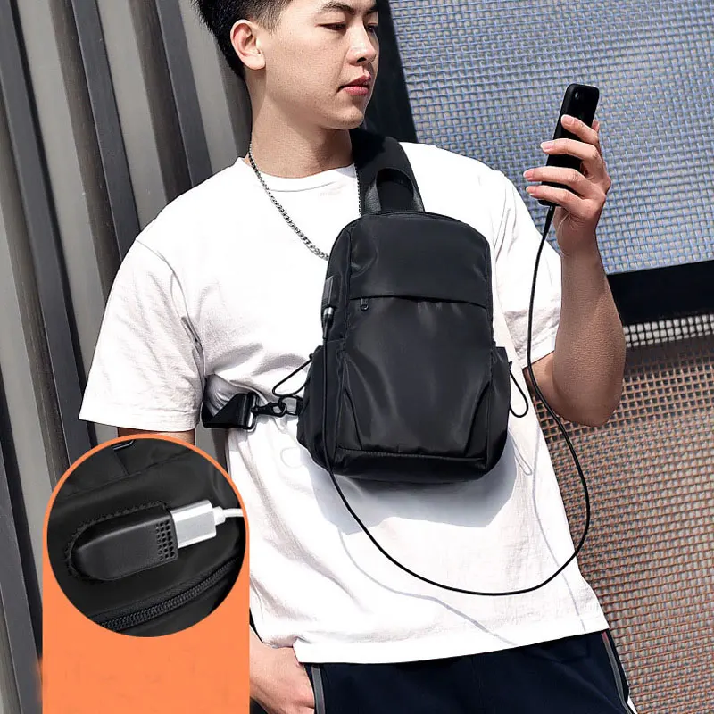 New Men Casual ถุงไหล่กระเป๋า Crossbody กระเป๋าผู้ชายกระเป๋าฤดูร้อนสั้น Messengers กระเป๋า