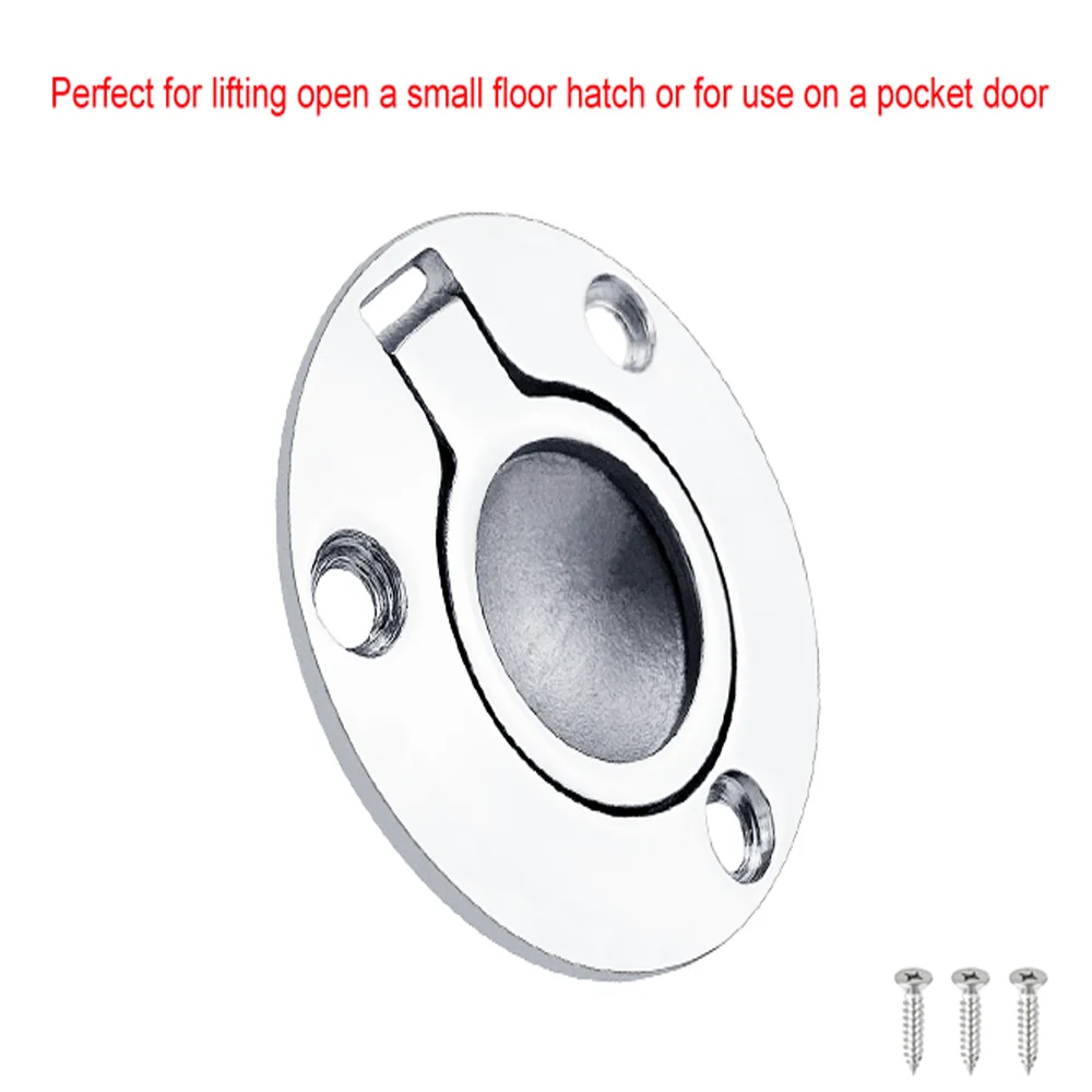 51mm Stainless Steel 316 Marine Boat Deck Hatch Flush Pull Lift Handle Ring Door Knobs Pull Ring Hardware Accessories