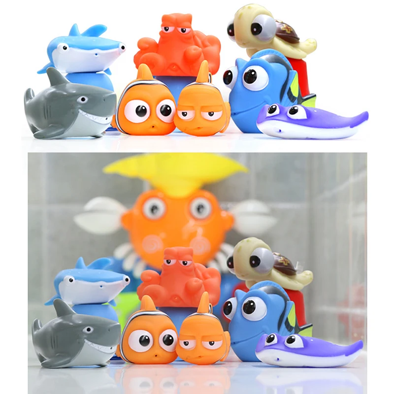 Baby Bath Toys Cartoon Nemo Dory Float Spray Water Squeeze Toys Soft Rubber Bathroom Play Fish Kid Bath Clownfish Toy