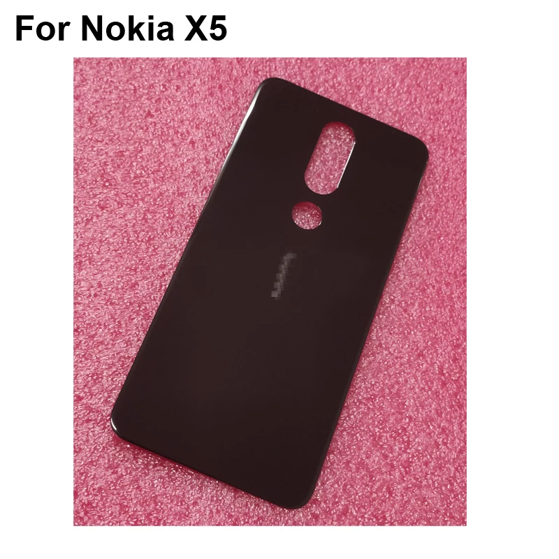 For Nokia X5 TA-1109 Back Battery Cover Rear Door Housing case Rear Glass parts For Nokia X5 TA-1105