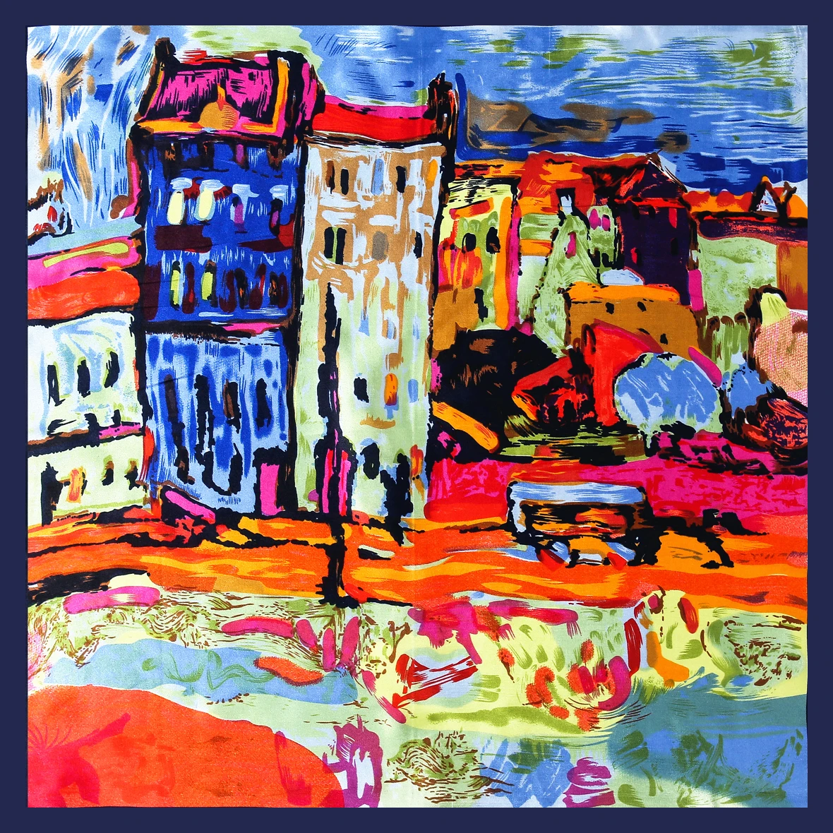 2022 Europe 60cm Spring New Versatile Women\'s Imitation Silk Business Leisure Small Scarf Occupation Small Square Towel